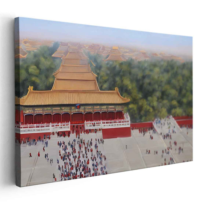 Secrets from Above: Aerial View of the Forbidden City Canvas Art Print