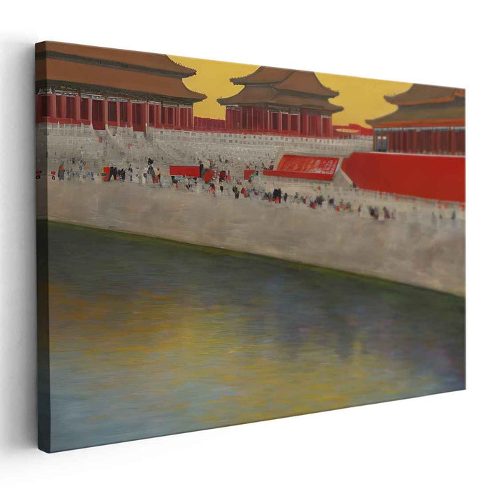 Imperial Reflections: Serene View of the Forbidden City Canvas Art
