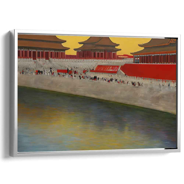 Imperial Reflections: Serene View of the Forbidden City Canvas Art