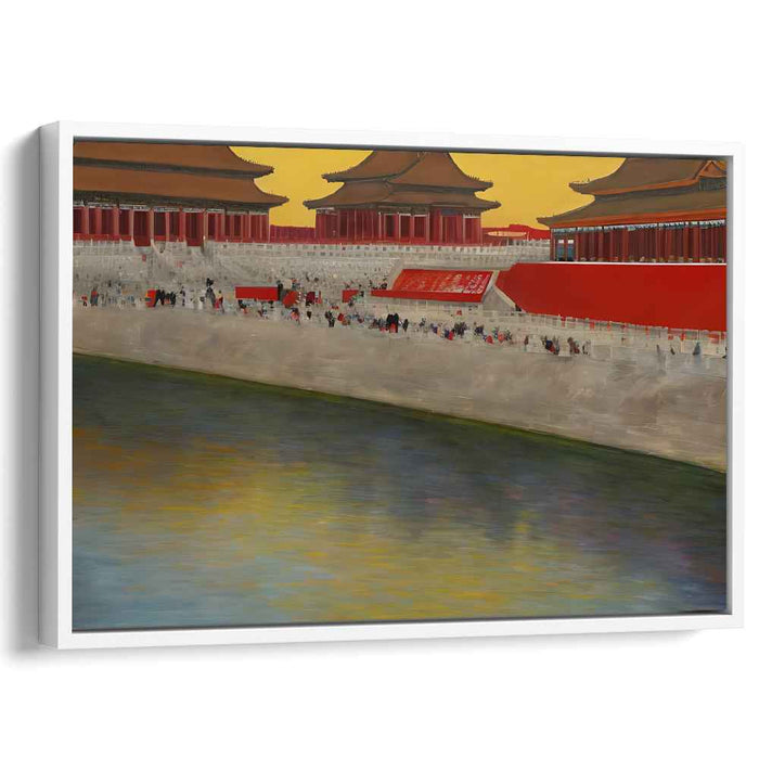 Imperial Reflections: Serene View of the Forbidden City Canvas Art