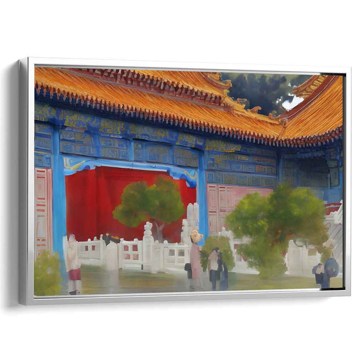 Dragon's Gate Sanctuary: Traditional Chinese Temple Canvas Art Print