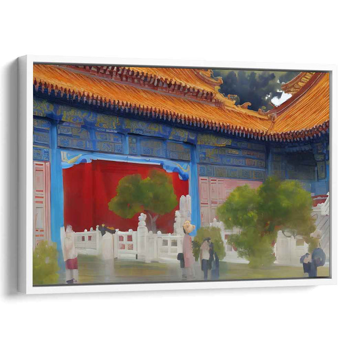 Dragon's Gate Sanctuary: Traditional Chinese Temple Canvas Art Print