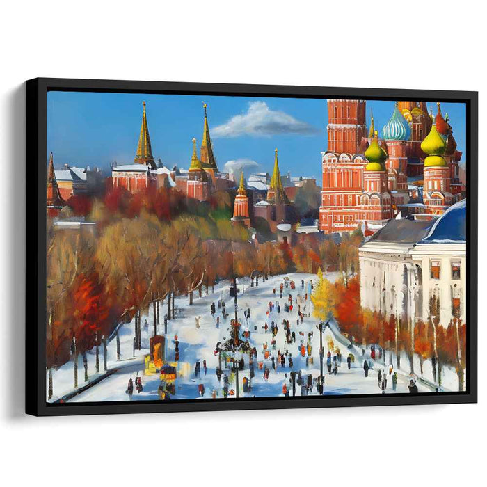 Autumn Stroll in Historic Cityscape: Vibrant Architectural Marvel