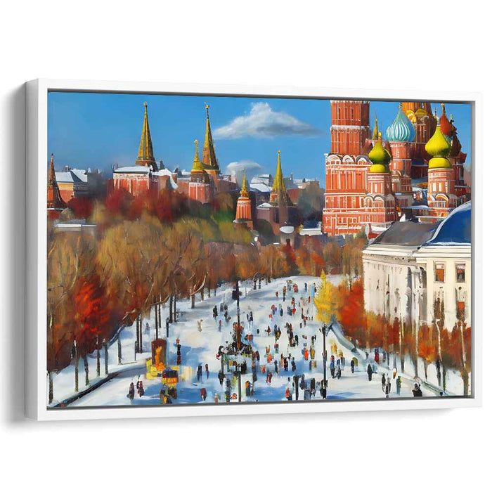 Autumn Stroll in Historic Cityscape: Vibrant Architectural Marvel