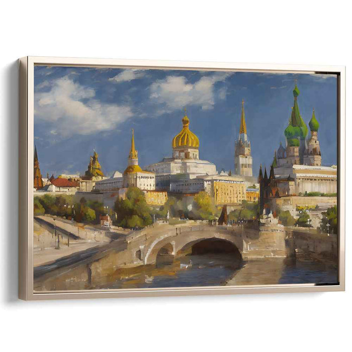 Sunlit Skyline: Majestic Domes and Spires Canvas Art Print
