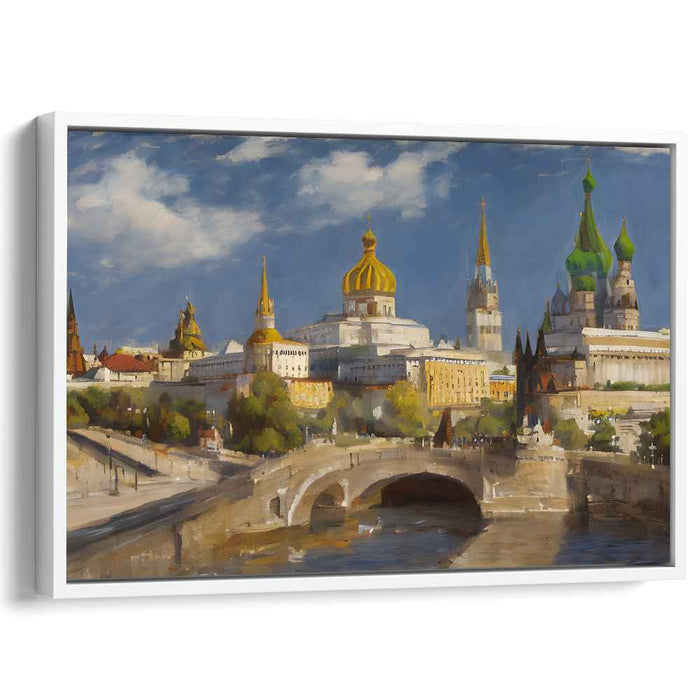 Sunlit Skyline: Majestic Domes and Spires Canvas Art Print