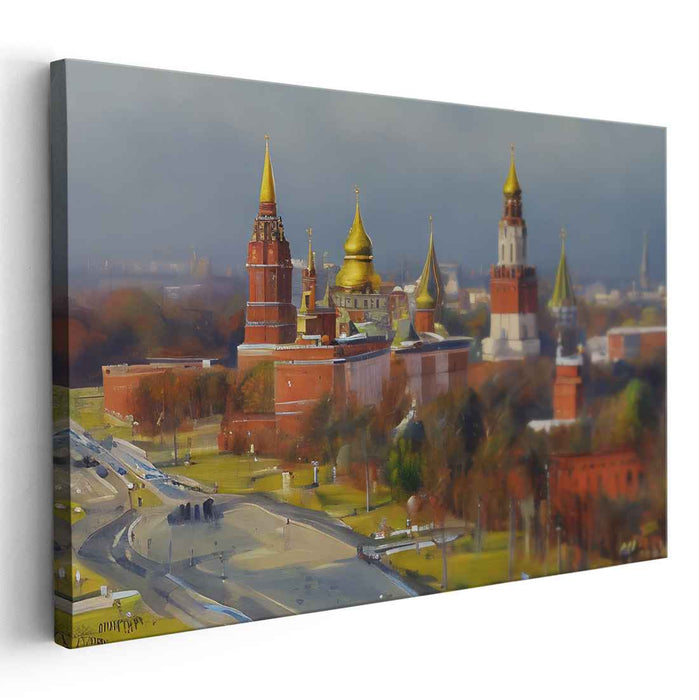 Timeless Echoes of Red Square: Realistic Impression of Moscow's Historic Heart Canvas Art