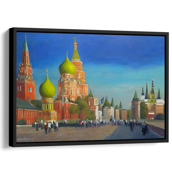 Vibrant Moscow: Daylight Splendor of Red Square Canvas Art Print