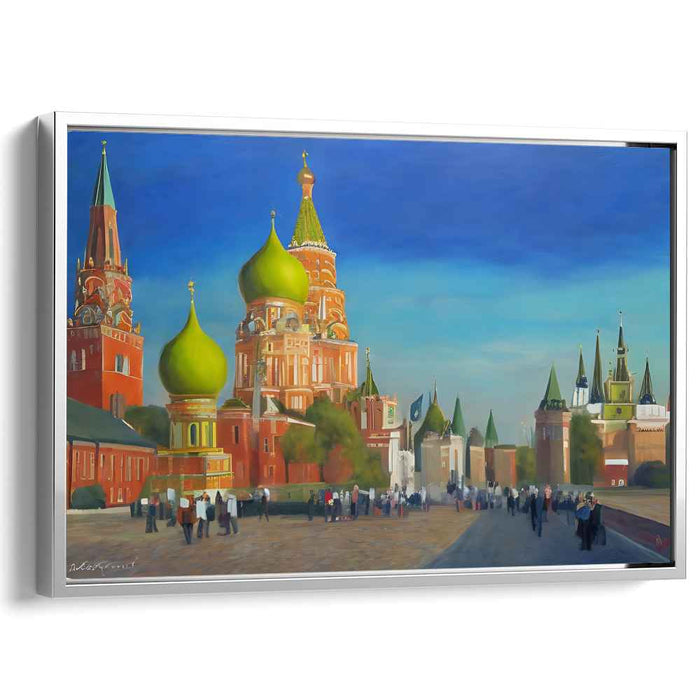 Vibrant Moscow: Daylight Splendor of Red Square Canvas Art Print