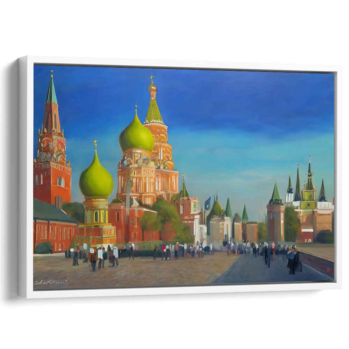 Vibrant Moscow: Daylight Splendor of Red Square Canvas Art Print