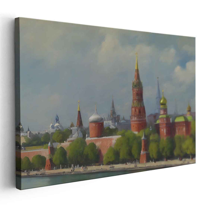 Time-Traveled Masterpiece: Historical Architectural Marvel Canvas Art Print