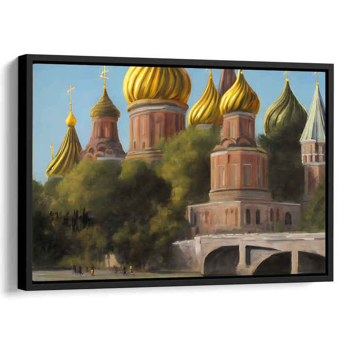 Golden Splendor: Majestic Russian Cathedral Canvas Art Print