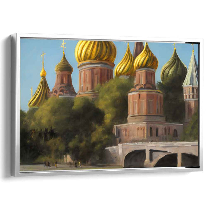 Golden Splendor: Majestic Russian Cathedral Canvas Art Print