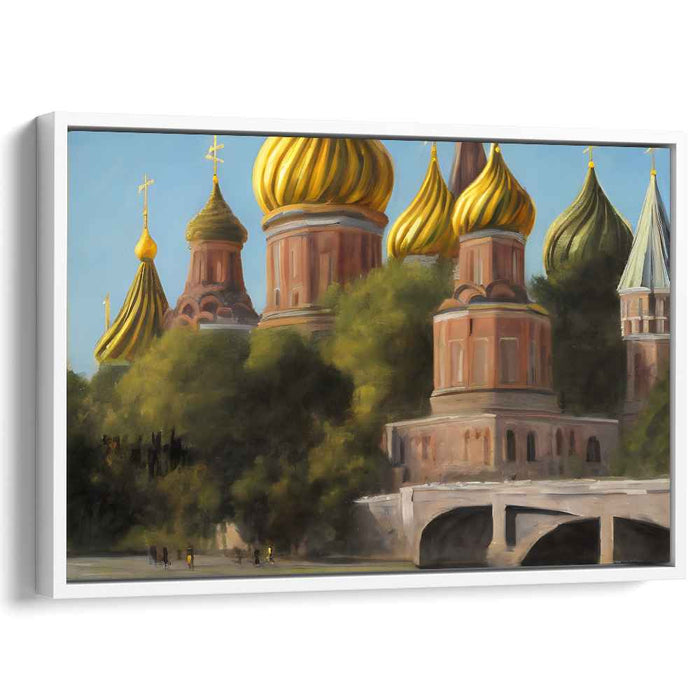 Golden Splendor: Majestic Russian Cathedral Canvas Art Print