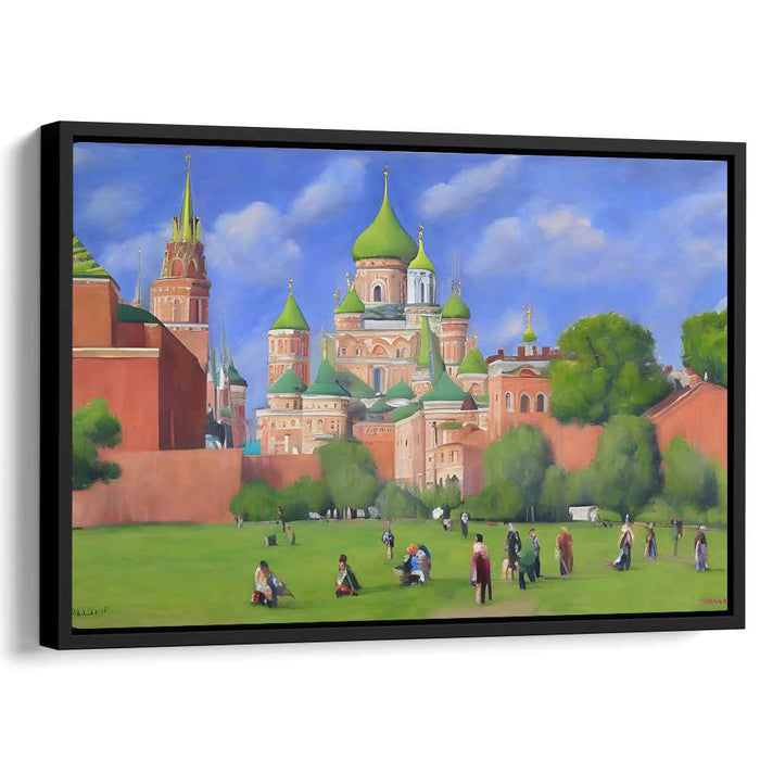 Sunny Day at the Kremlin: Vivid Historical Landscape Canvas Art