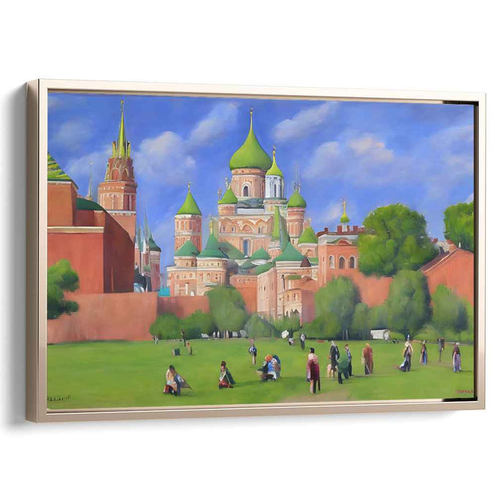 Sunny Day at the Kremlin: Vivid Historical Landscape Canvas Art