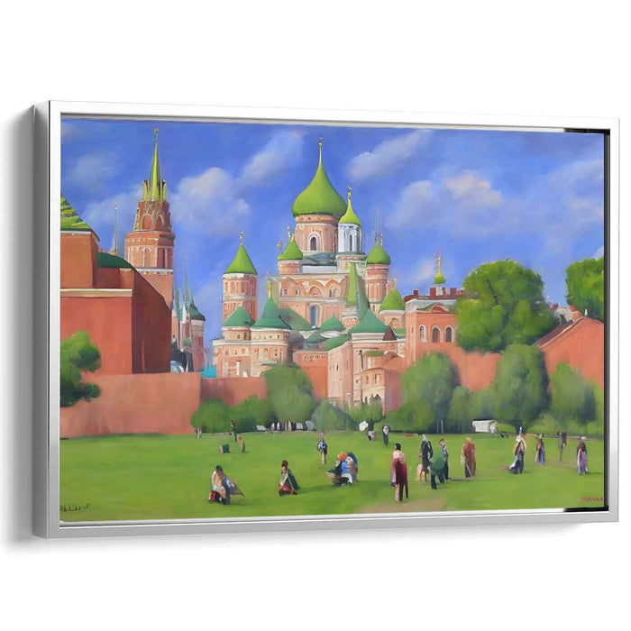 Sunny Day at the Kremlin: Vivid Historical Landscape Canvas Art