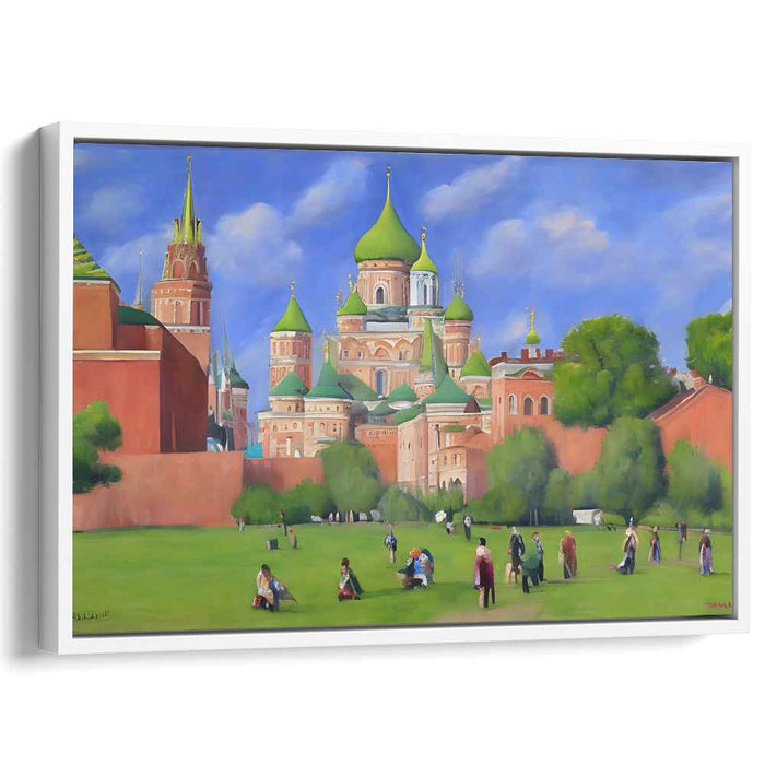 Sunny Day at the Kremlin: Vivid Historical Landscape Canvas Art