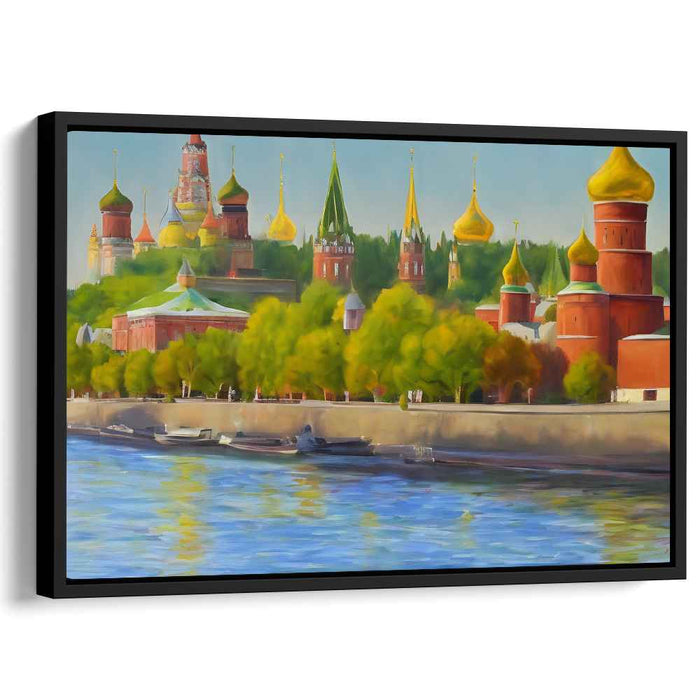 Majestic Russian Cityscape: Golden Domes and Serene Waters