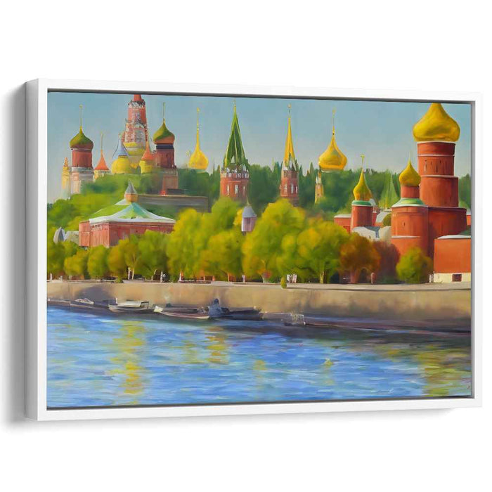 Majestic Russian Cityscape: Golden Domes and Serene Waters