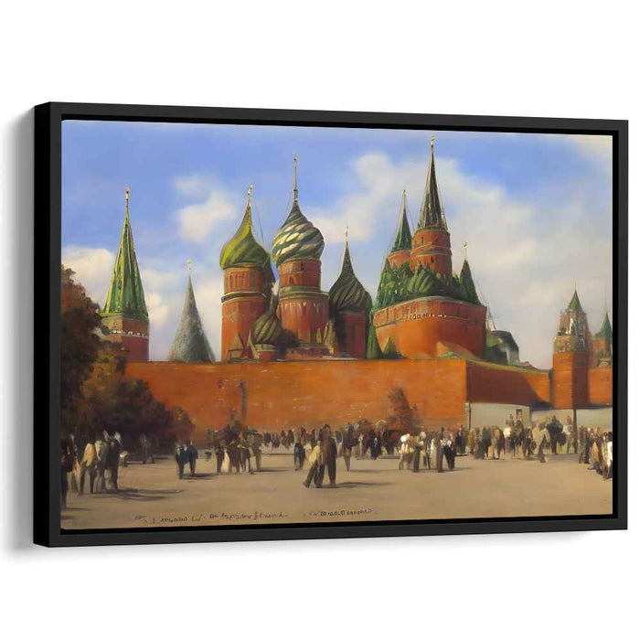 Urban Tapestry Impressions: Realistic Moscow Landmark Canvas Art Print