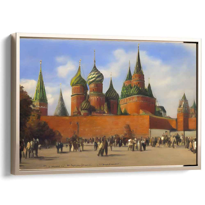 Urban Tapestry Impressions: Realistic Moscow Landmark Canvas Art Print