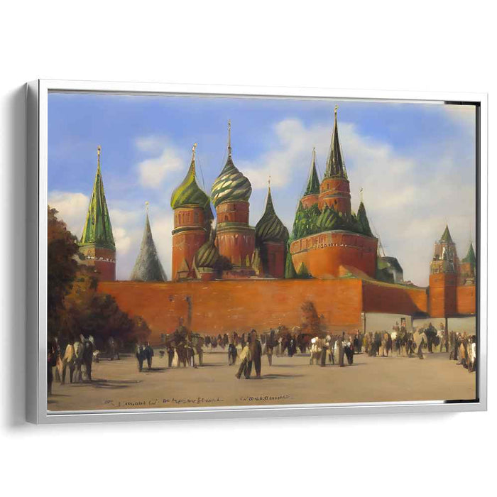 Urban Tapestry Impressions: Realistic Moscow Landmark Canvas Art Print