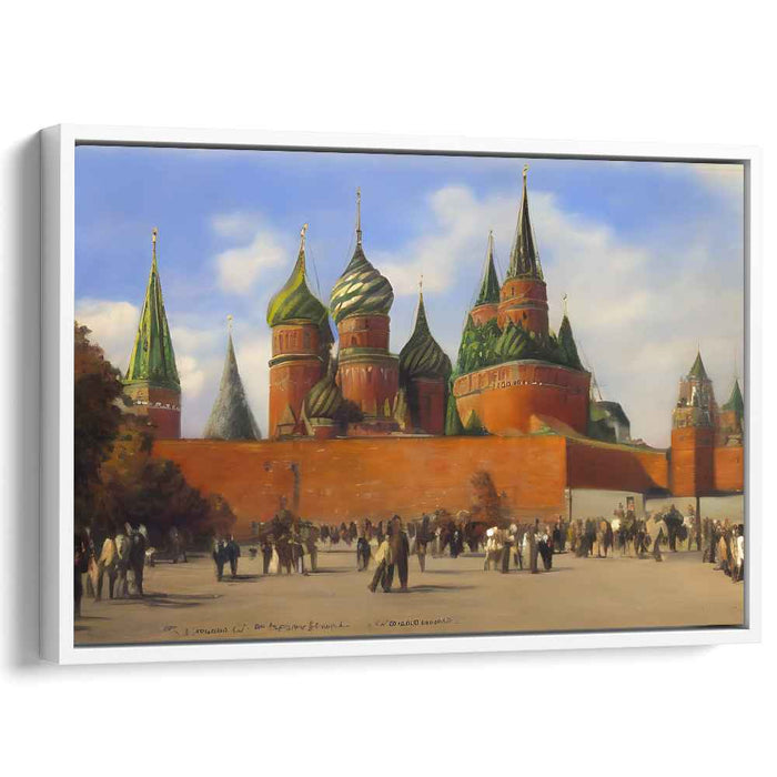 Urban Tapestry Impressions: Realistic Moscow Landmark Canvas Art Print