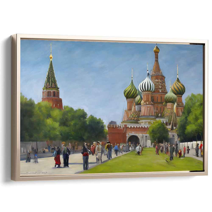 Celestial Dance of Colorful Spires: Saint Basil's Cathedral in All Its Glory