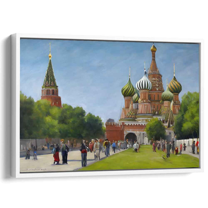 Celestial Dance of Colorful Spires: Saint Basil's Cathedral in All Its Glory