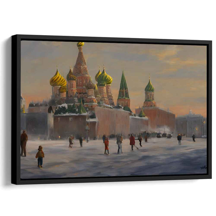 Winter Splendor: Serene Moscow Morning Canvas Art Print