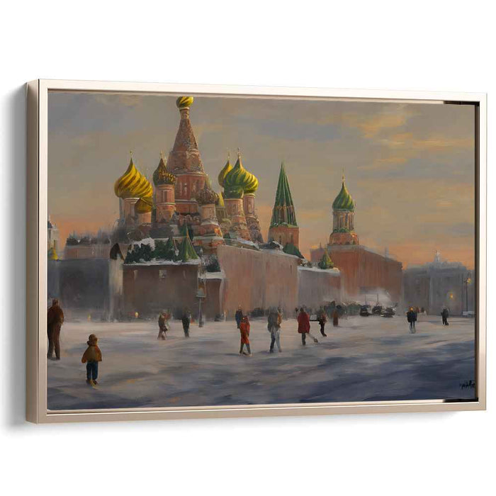 Winter Splendor: Serene Moscow Morning Canvas Art Print