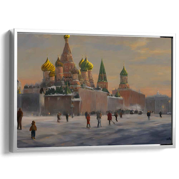 Winter Splendor: Serene Moscow Morning Canvas Art Print