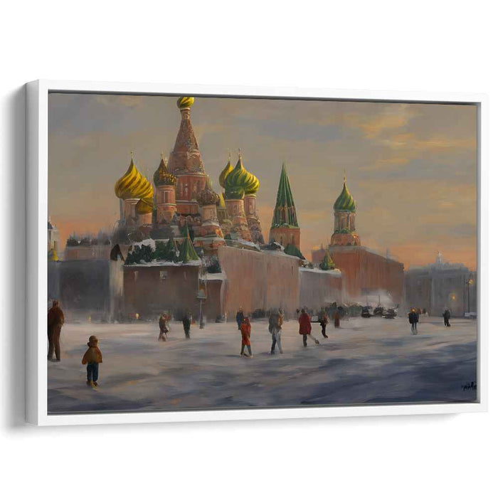Winter Splendor: Serene Moscow Morning Canvas Art Print