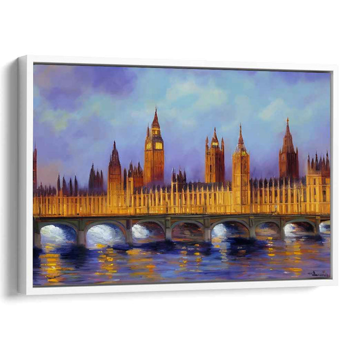 Dreams Whispering Beneath Night Shadows: Majestic View of the Palace of Westminster