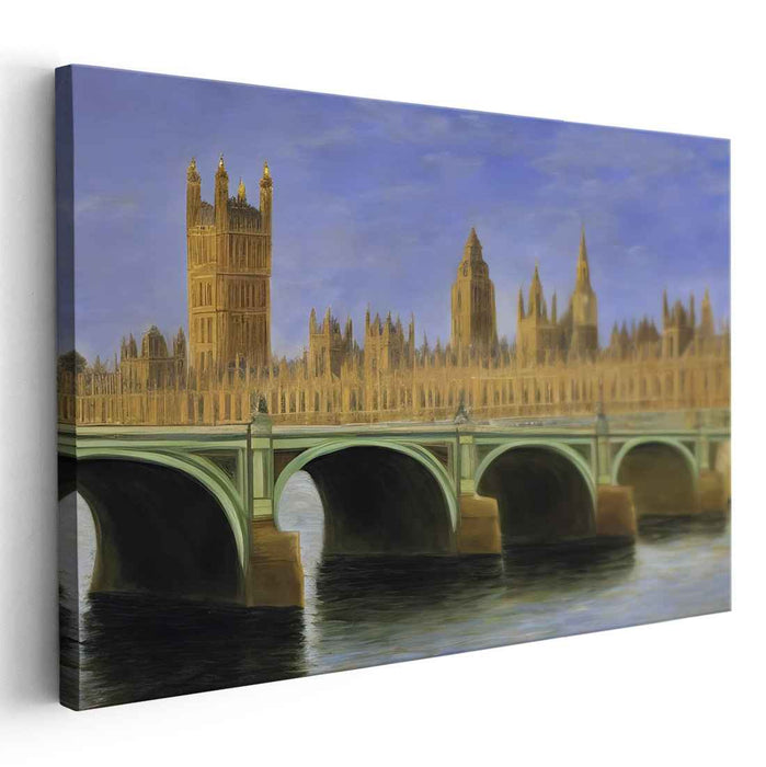 Elegant Westminster: Majestic Gothic Architecture Canvas Art