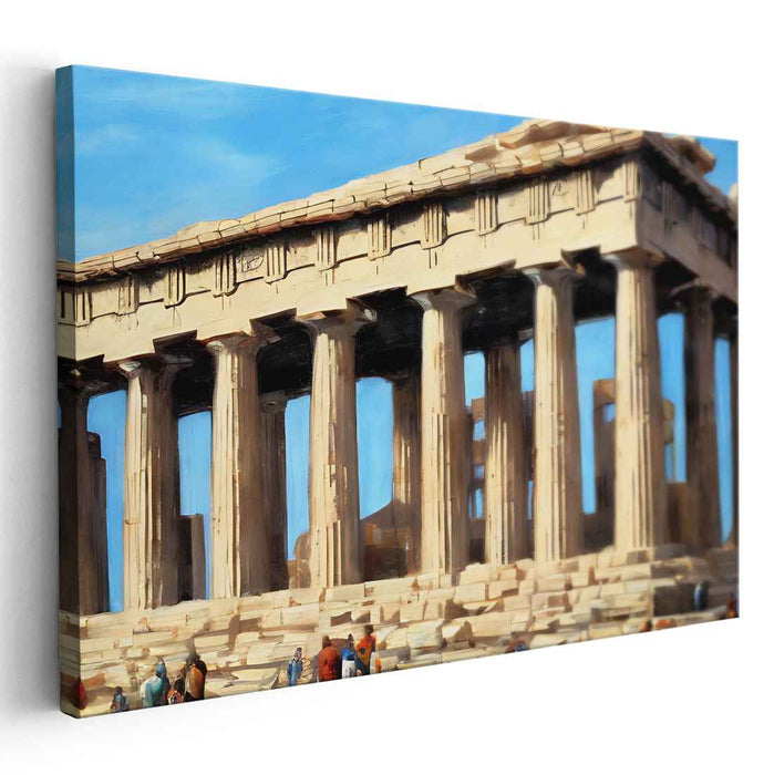 Ethereal Golden Facade Glow: A Timeless Architectural Marvel in Golden Light