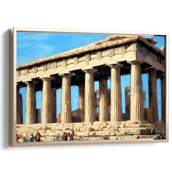 Ethereal Golden Facade Glow: A Timeless Architectural Marvel in Golden Light