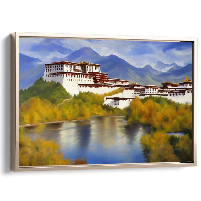 Whispers Of Fall Bliss: Serene Autumn Landscape Canvas Art Print