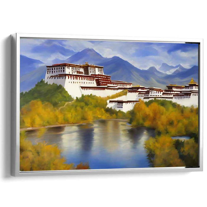 Whispers Of Fall Bliss: Serene Autumn Landscape Canvas Art Print