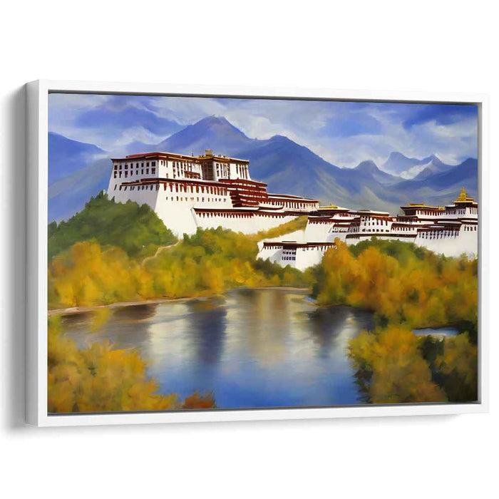 Whispers Of Fall Bliss: Serene Autumn Landscape Canvas Art Print