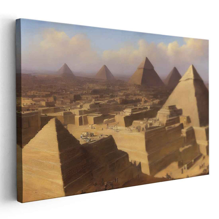 Pharaoh's Legacy: A Timeless Egyptian Landscape Canvas Art Print