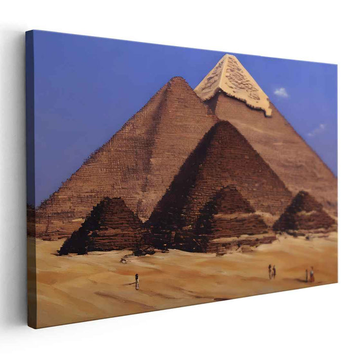 Sandstone Secrets: Realistic Egyptian Desert Canvas Art