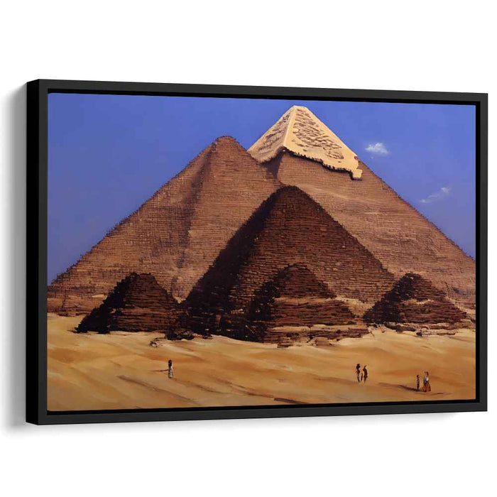 Sandstone Secrets: Realistic Egyptian Desert Canvas Art