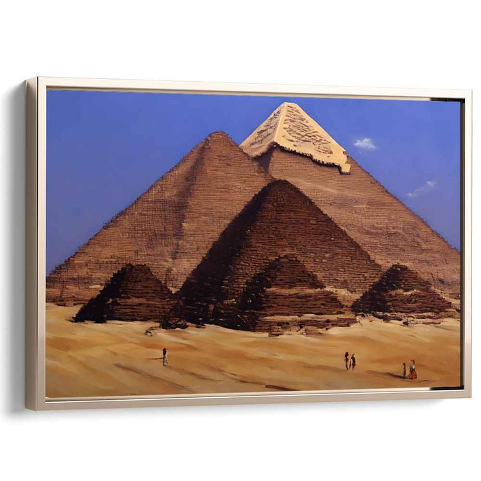 Sandstone Secrets: Realistic Egyptian Desert Canvas Art