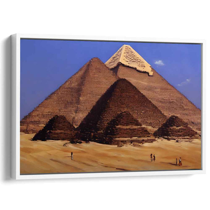 Sandstone Secrets: Realistic Egyptian Desert Canvas Art