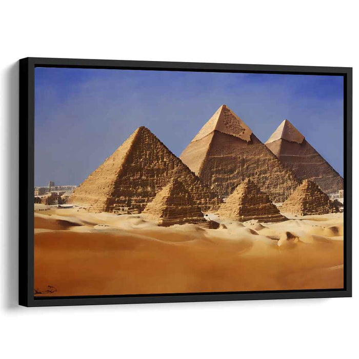 Timeless Secrets of Azure Skies: Ancient Wonders Under a Blue Sky Canvas Art Print