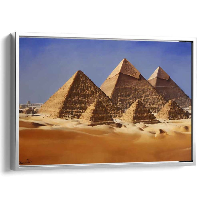 Timeless Secrets of Azure Skies: Ancient Wonders Under a Blue Sky Canvas Art Print