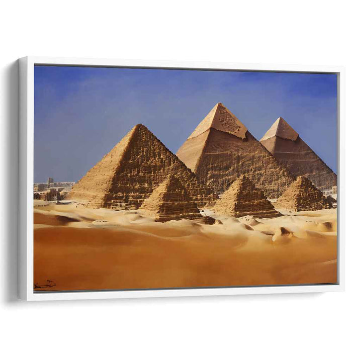 Timeless Secrets of Azure Skies: Ancient Wonders Under a Blue Sky Canvas Art Print