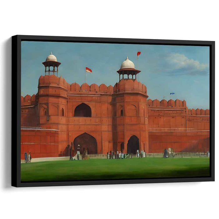 Urban Blueprint Illusion: Realistic Architectural Canvas Art Print